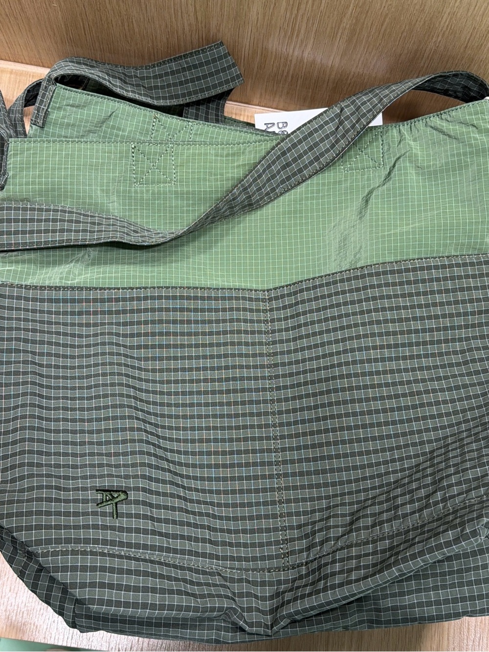 Benito Antonio x Zara 
Green Checkered Tote Bag